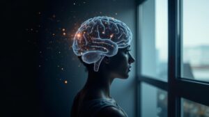 Imagem conceitual sobre Entity SEO, mostrando a conexão entre a inteligência humana e os grafos de conhecimento dos algoritmos de busca para LLMs