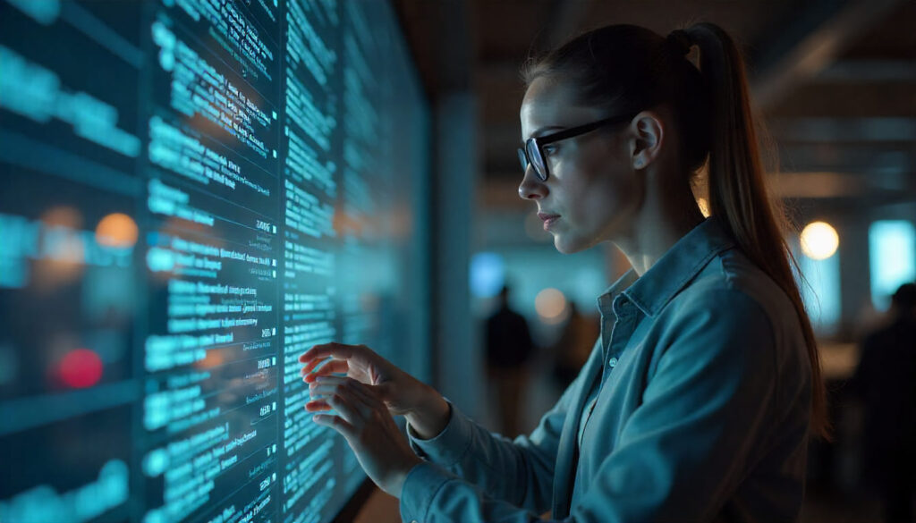 Especialista em SEO analisando a extração de entidades através do Processamento de Linguagem Natural (NLP) para otimização de conteúdo.
