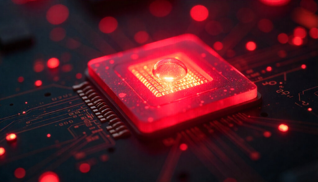 Um fluxo de dados de marca autoritativo influenciando um núcleo de IA, representando o objetivo do GEO SEO de se tornar a fonte primária da resposta.